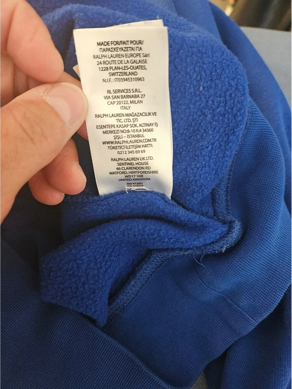 Polo Ralph Lauren Boys' Blue Polo Bear Fleece Hoodie Size M (10-12)